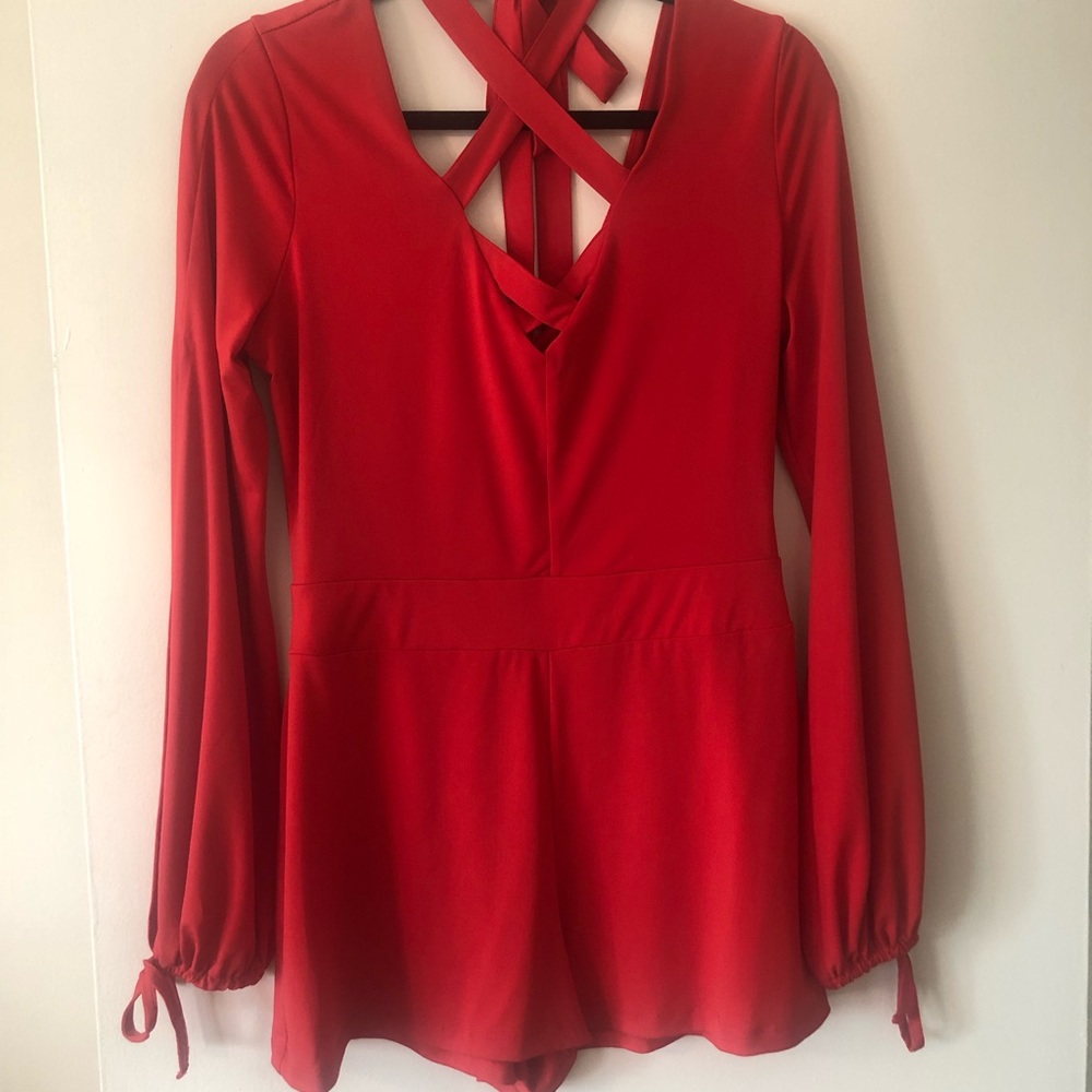 Guess red romper